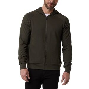 32 Degrees Men's Full Zip Hoodie, Pockets, Olive Green, Small, NWT